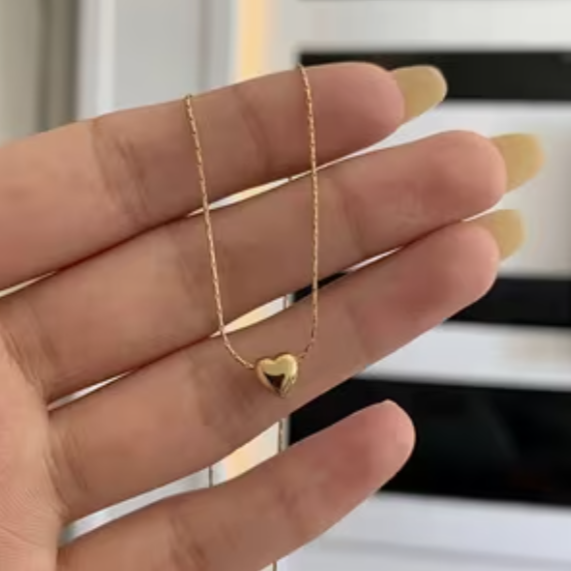  1pc collar con colgante lindo en forma de amor brillante